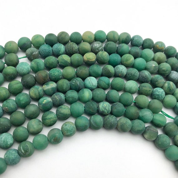 6mm Matte African Jade Beads Round Gemstone Beads Wholesale | Etsy