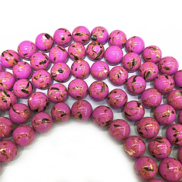 10mm Purple Magnesite Beads, Round Gemstones Beads, Wholesale Beads