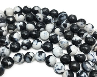 10mm Faceted Agate Beads, Round Gemstone Beads, Wholesale Beads