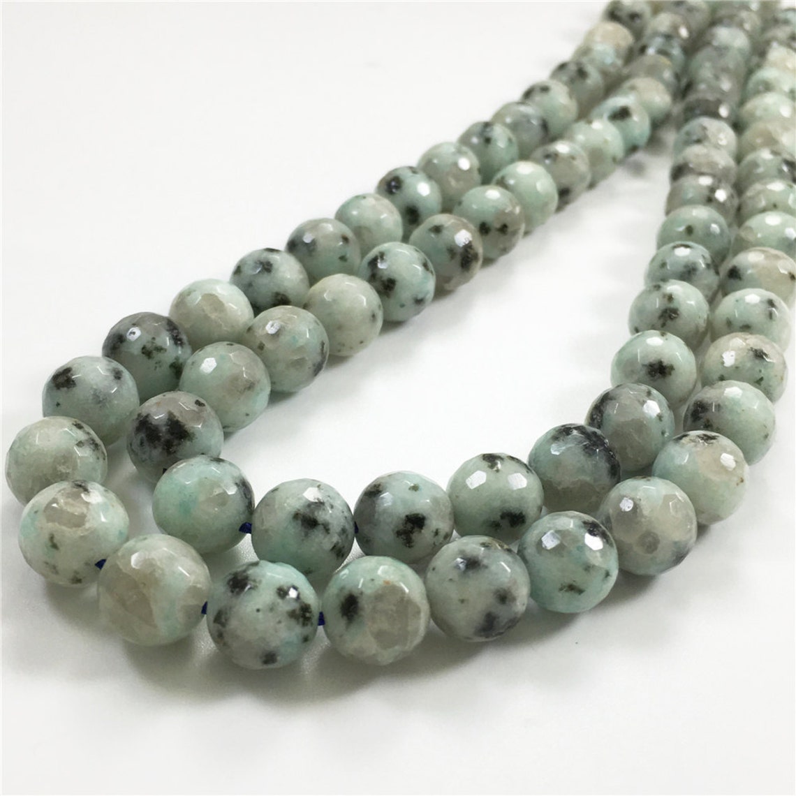 10mm Faceted Sesame Jasper Beads Gemstone Beads Wholesale Etsy