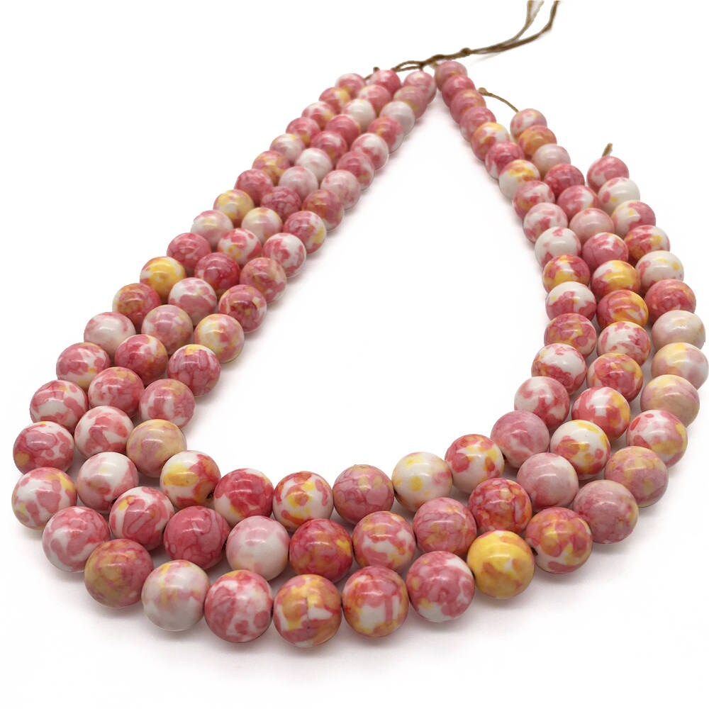 10mm Rain Flower Beads Round Gemstone Beads Wholesale Beads | Etsy