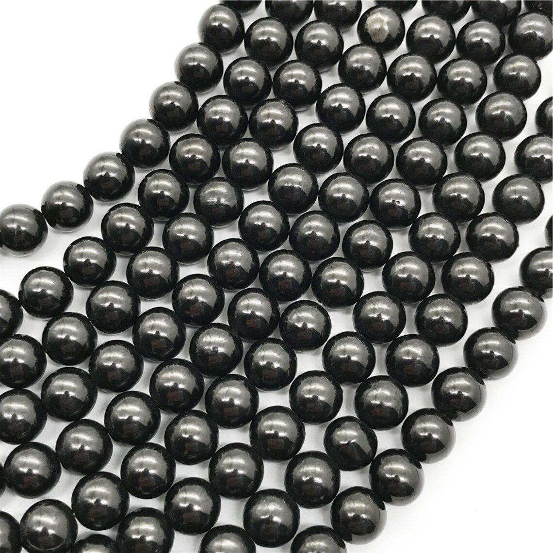 Perles Coniques Noires Brillantes Spike 5x13mm - Lot De 10 Perles Pour Créations DIY