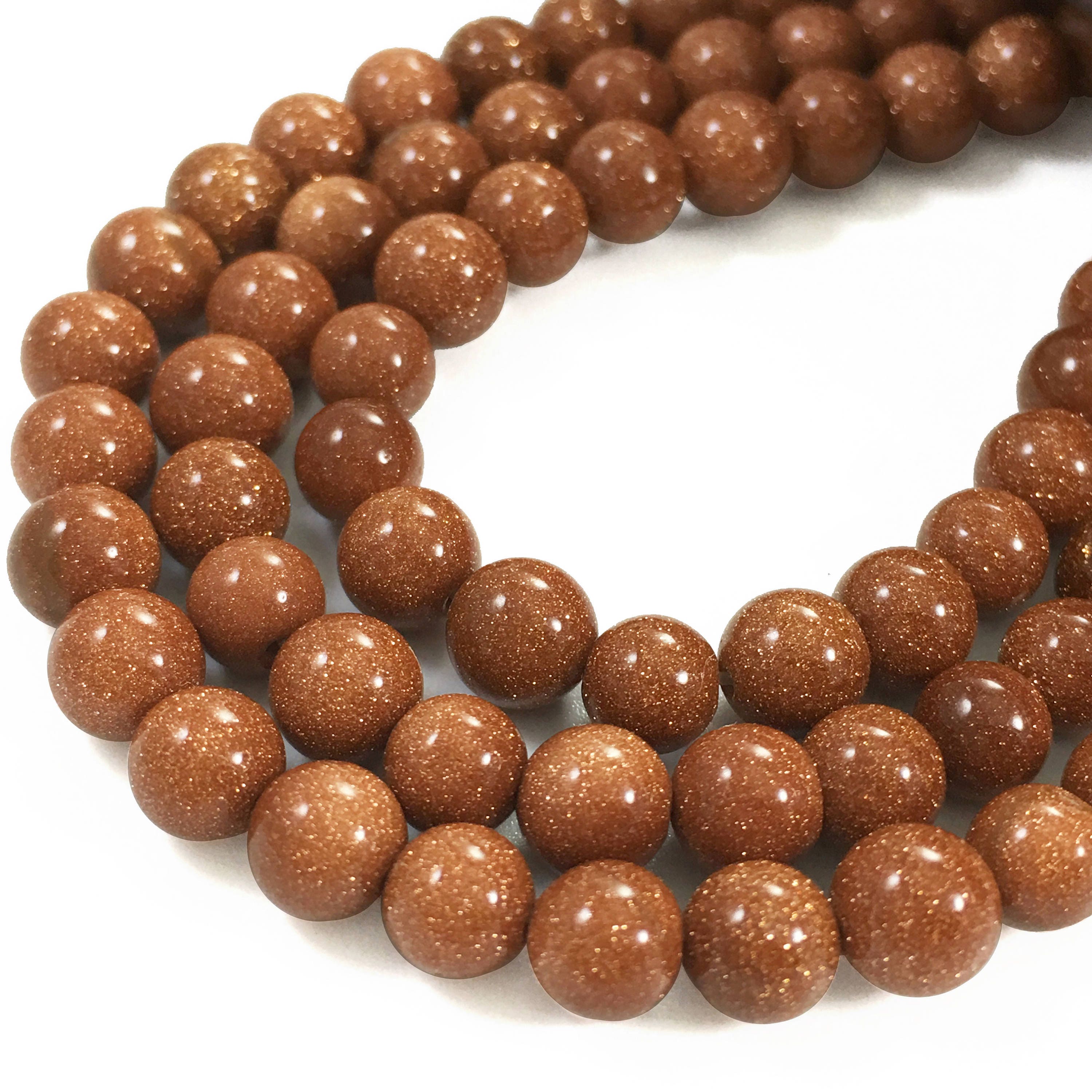 6mm Gold Sandstone Beads Round Goldstone Beads Wholesale | Etsy