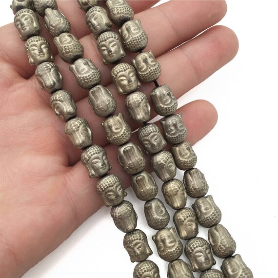 10mm Matte Hematite Buddha Beads Buddha Head Shaped Beads Hematite Jewelry Etsy UK