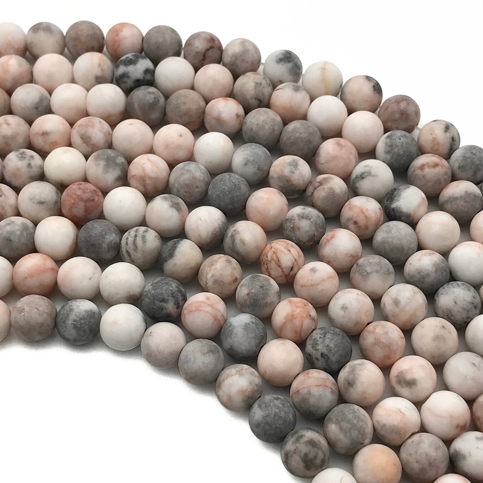 8mm Matte Pink Zebra Jasper Beads Gemstone Beads Wholesale Etsy