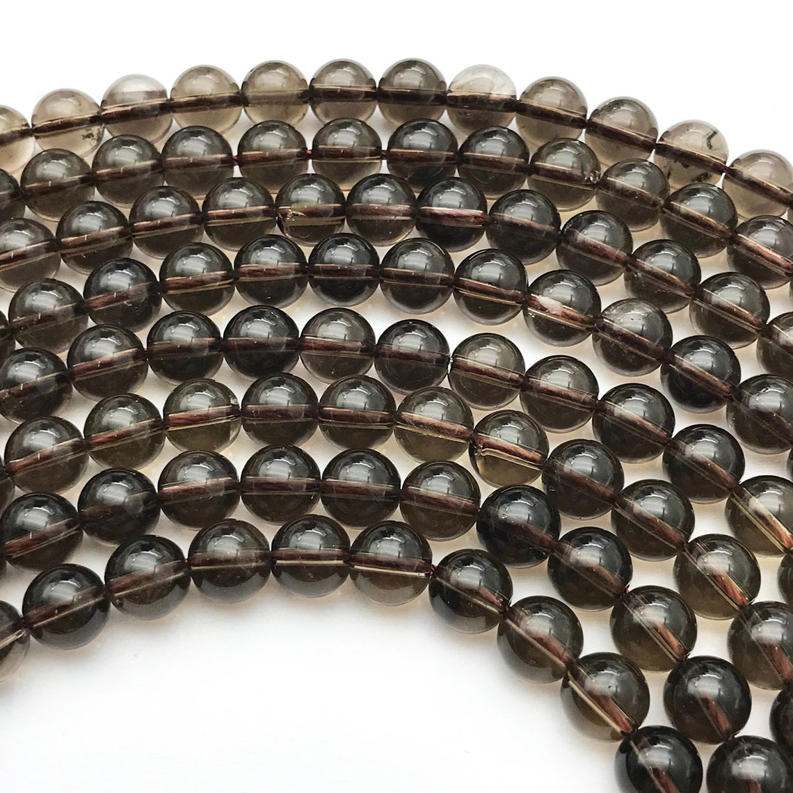 10mm Smoky Quartz Beads Round Gemstone Beads Wholesale Beads Etsy