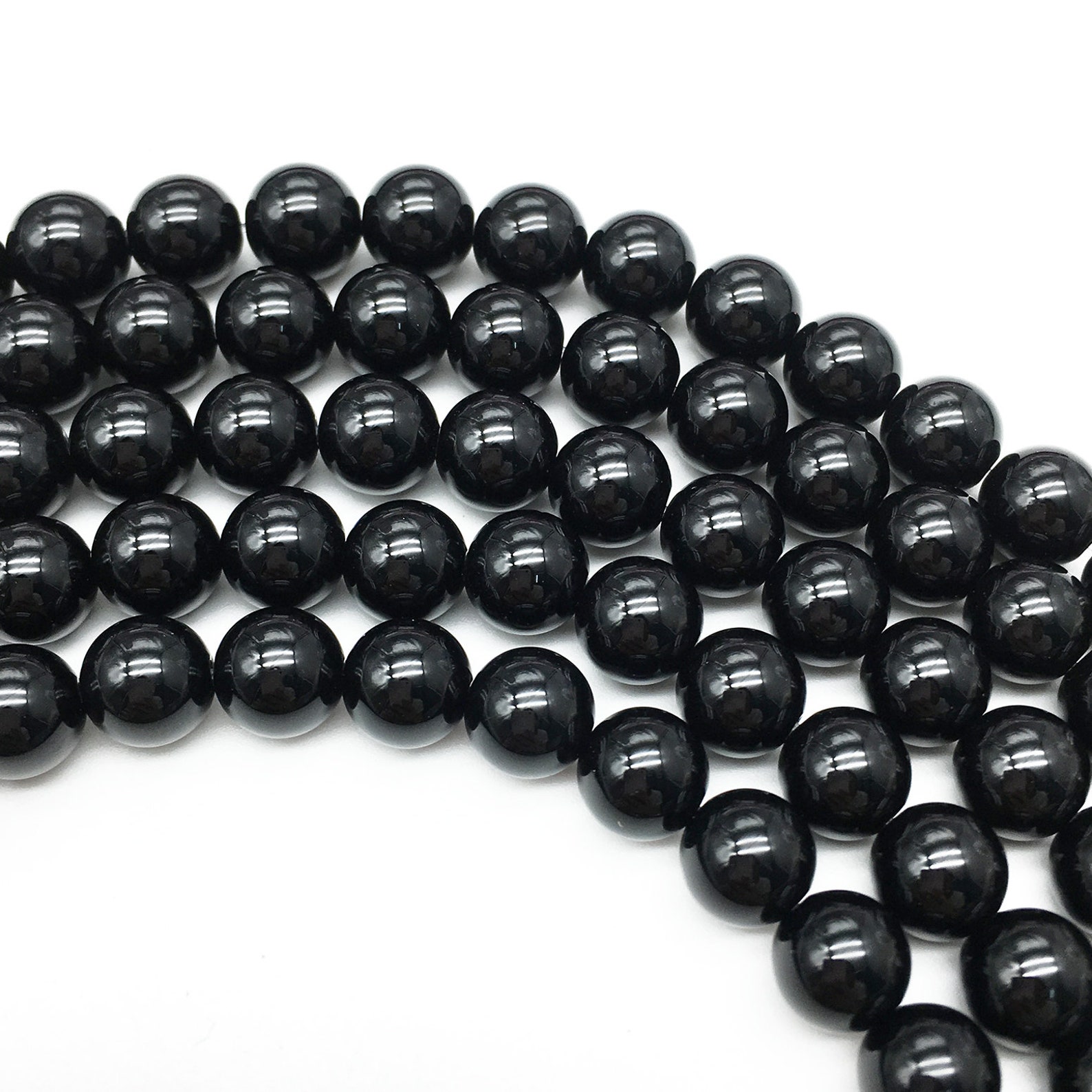 8mm Black Onyx Beads Round Gemstone Beads Wholesale Beads Etsy