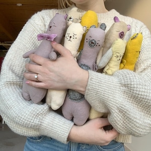 custom handmade, all organic, bear or bunny stuffed animal