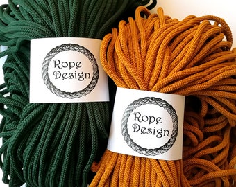 Chunky 6mm polyester rope, Colored bulk cord, Macrame strong rope, Chunky yarn, Macrame supplies