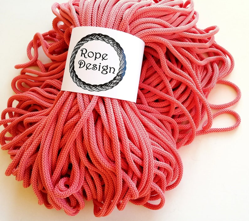 Macrame 6mm rope Chunky polyester rope Colored bulk rope | Etsy