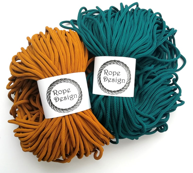Polyester macrame cord 6 mm 100m/109y Chunky colored cord Etsy