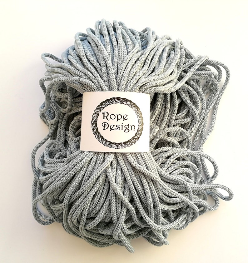Macrame cord Colored cotton rope 100 yard strong cord Soft textile cord Craft project Braided rope Textile 6mm cord Chunky polyester rope