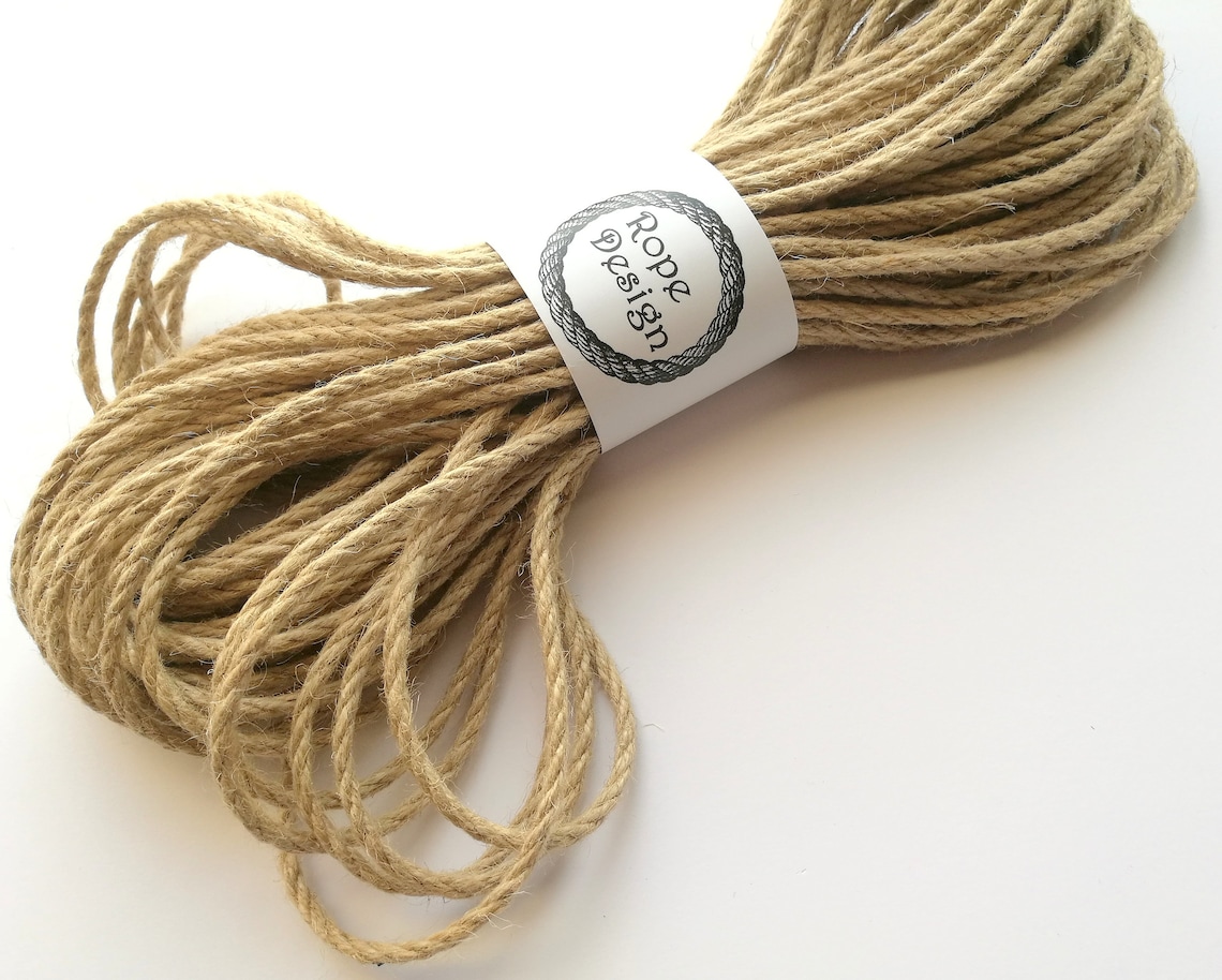 Jute cord 4 mm 30 meters Natural jute rope Macrame supplies Etsy