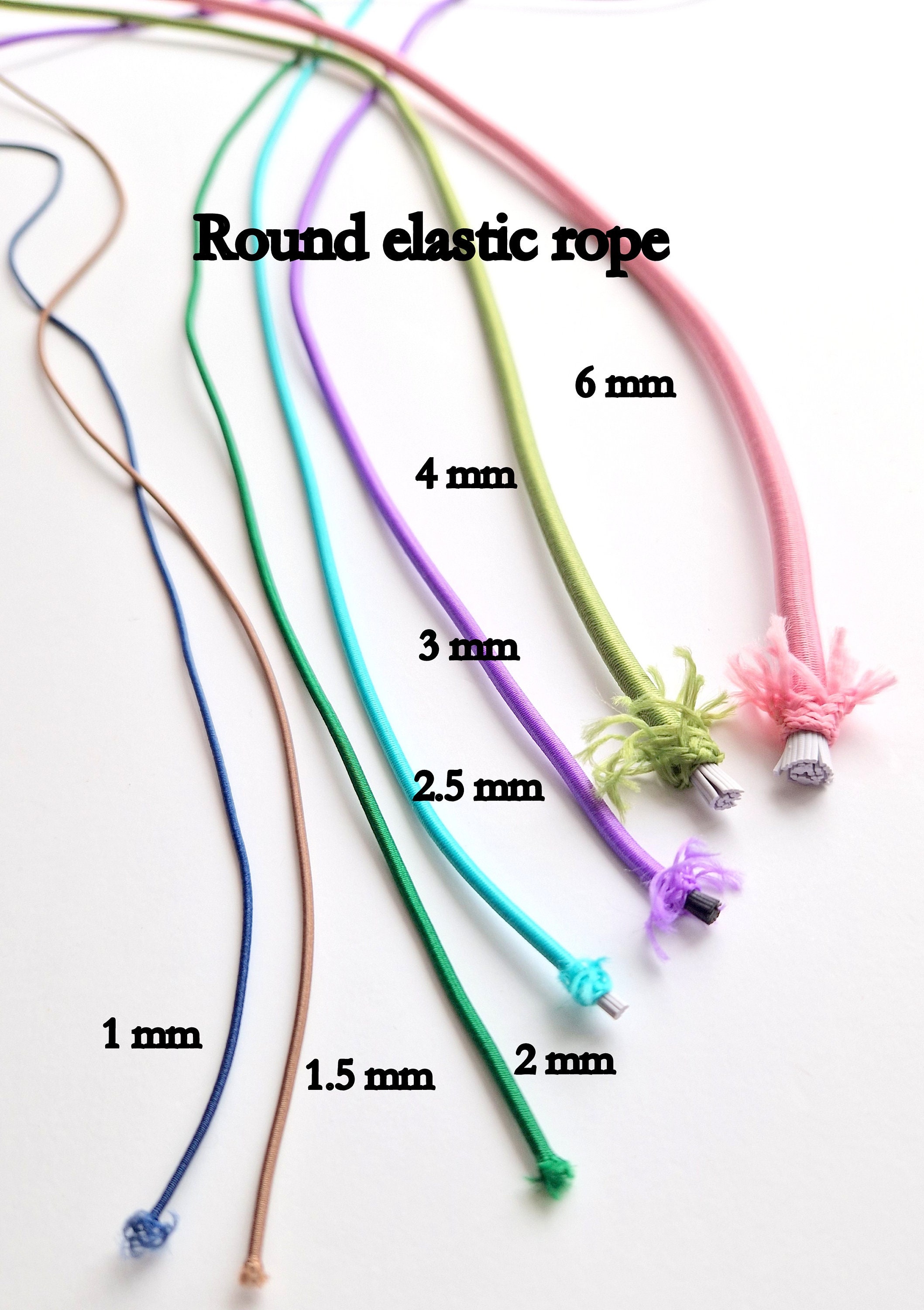 Round Elastic 2 Mm Cord Stretch Jewelry Cord Elastic Cord Etsy Canada
