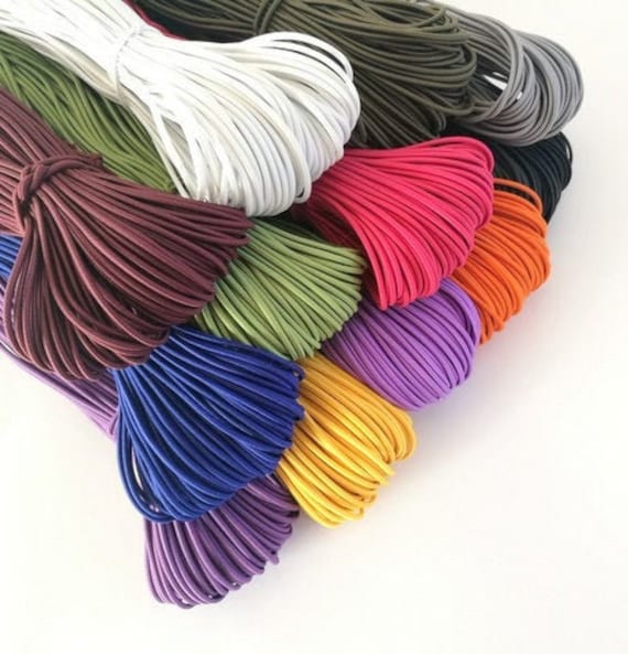 5 Meter 2.5mm 2mm Colorful High-Elastic Round Elastic Cord Rubber