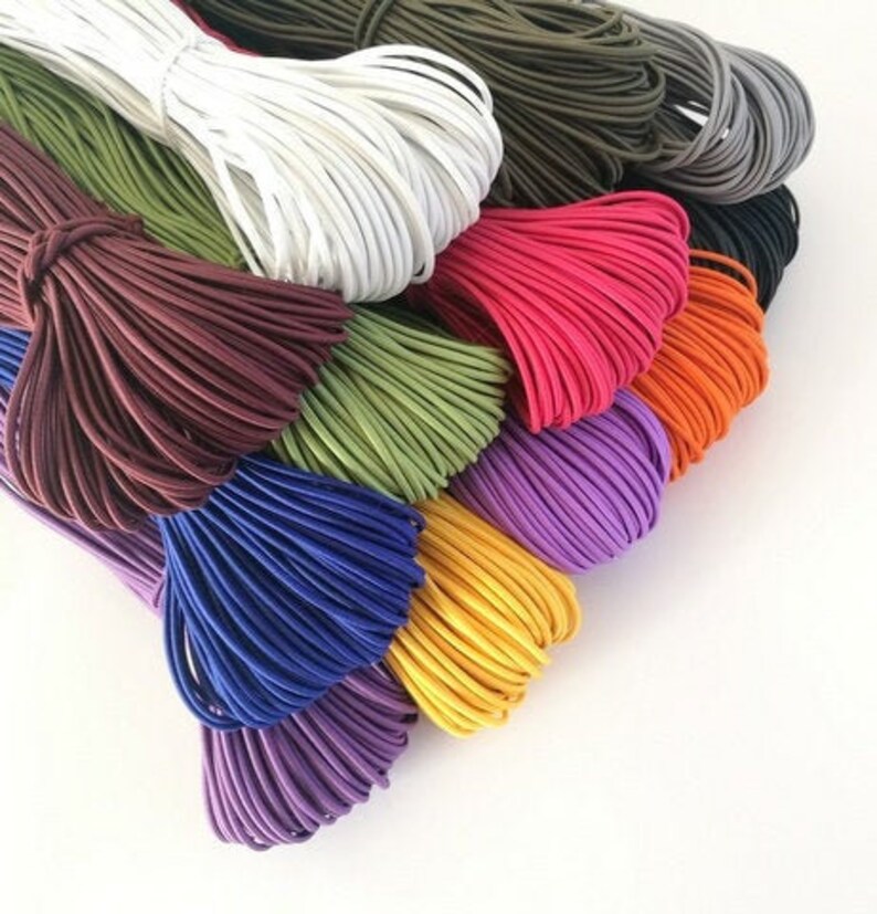Elastic Cord Round Elastic 2.5 Mm Cord Sewing Supplies Etsy
