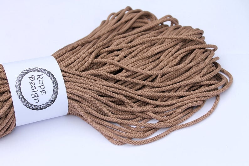 Polyester macrame cord 5mm 100m/109yards Chunky rope Soft | Etsy