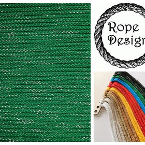 Polyester cord with lurex (metallic) threads, Diameter 6 mm(0.23''), Sparkling macrame cord, Polyester rope