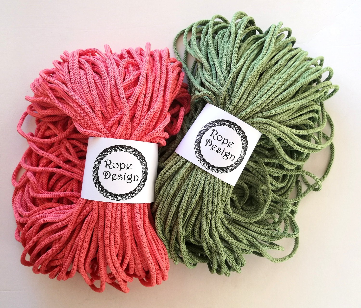 Chunky 6mm polyester rope Colored bulk cord, Macrame strong rope, Chunky  yarn, Macrame supplies