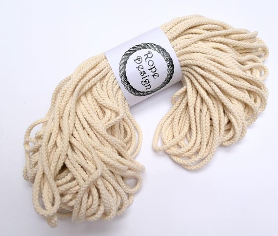 Macrame COTTON Cord Soft Rope 5 Mm Cord 50 Meters Chunky Rope