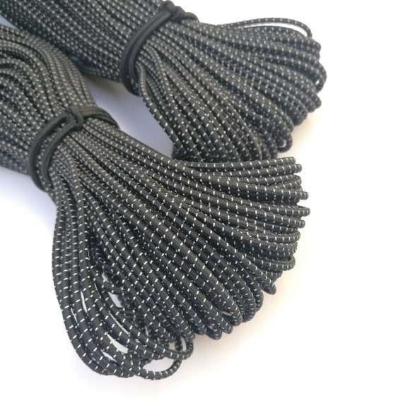 Round Elastic Cord, REFLECTIVE, 2 Mm Elastic Drawcord, Sewing Supplies,  Elastic Rubber, Round Stretch Cord 
