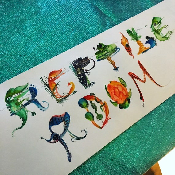 Reptile Themed Name Etsy