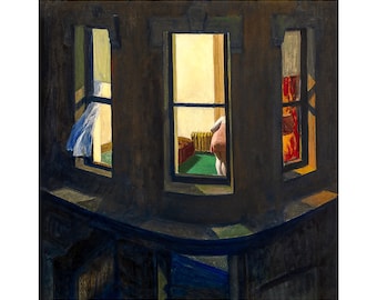 Edward Hopper, Night Windows, 1928 | Art Print | Canvas Print | Fine Art Poster | Art Reproduction | Archival Giclee | Gift Wrapped