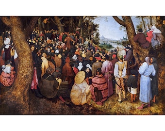 Pieter Bruegel the Elder, The Sermon of Saint John the Baptist, 1566 | Art Print | Canvas Print | Fine Art Poster | Art Reproduction