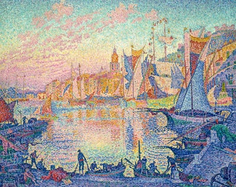 Paul Signac, The Port of Saint-Tropez, 1902 | Art Print | Canvas Print | Fine Art Poster | Art Reproduction | Archival Giclee | Gift Wrapped