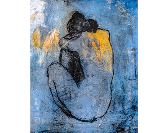 Picasso, Blue Nude, 1902 | Art Print | Canvas Print | Fine Art Poster | Art Reproduction | Archival Giclee | Gift Wrapped