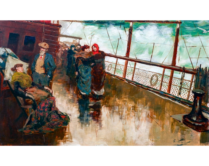 Girolamo Nerli, The Voyagers, 1890 | Art Print | Canvas Print | Fine Art Poster | Art Reproduction | Archival Giclee | Gift Wrapped