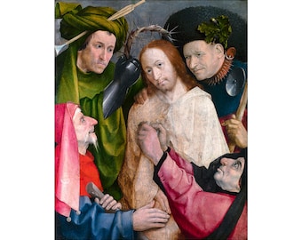 Hieronymus Bosch, Christ Mocked, Christ Crowned with Thorns, 1516 | Art Print | Canvas Print | Fine Art Poster | Art Reproduction | Archival