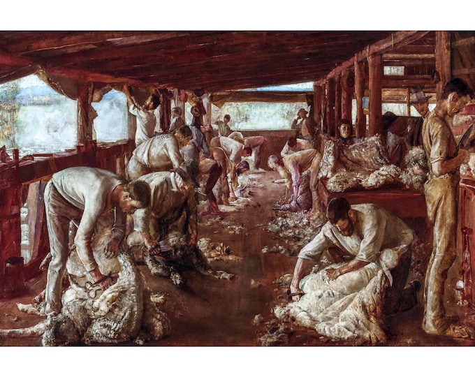 Tom Roberts, The Golden Fleece, 1894 | Art Print | Canvas Print | Fine Art Poster | Art Reproduction | Archival Giclee | Gift Wrapped
