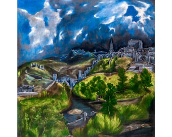 El Greco, View of Toledo, 1600 | Art Print | Canvas Print | Fine Art Poster | Art Reproduction | Archival Giclee | Gift Wrapped