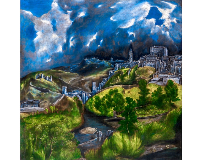 El Greco, View of Toledo, 1600 | Art Print | Canvas Print | Fine Art Poster | Art Reproduction | Archival Giclee | Gift Wrapped