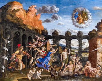 Andrea Mantegna, Pallas Expelling the Vices from the Garden of Virtue, 1502 | Art Print | Canvas Print | Fine Art Poster | Art Reproduction