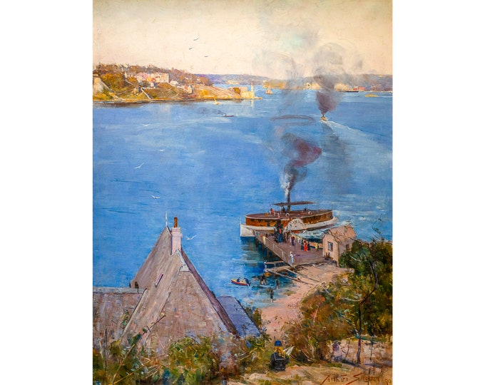 Arthur Streeton, From McMahon’s Point, Fare One Penny, 1890 | Art Print | Canvas Print | Fine Art Poster | Art Reproduction | Archival
