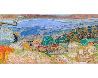 Pierre Bonnard, Landscape at Le Cannet 1928 | Art Print | Canvas Print | Fine Art Poster | Art Reproduction | Archival Giclee | Gift Wrapped