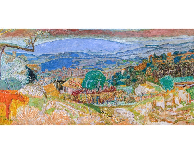 Pierre Bonnard, Landscape at Le Cannet 1928 | Art Print | Canvas Print | Fine Art Poster | Art Reproduction | Archival Giclee | Gift Wrapped
