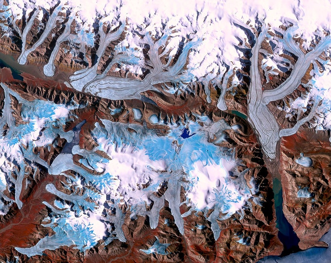 Ellesmere Island, Canada, NASA Space Art | Art Print | Canvas Print | Fine Art Poster | Art Reproduction | Archival Giclee | Gift Wrapped