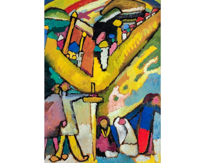 Wassily Kandinsky, Studie für Improvisation 8, 1909 | Art Print | Canvas Print | Fine Art Poster | Art Reproduction | Archival Giclee | Gift
