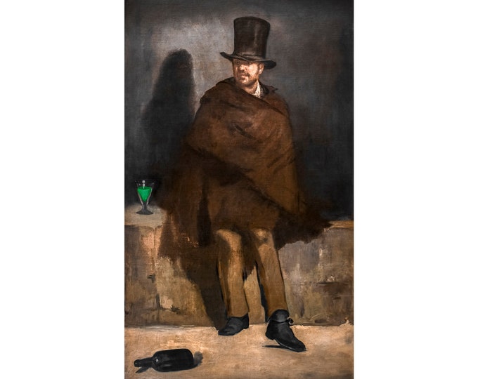 Edouard Manet, The Absinthe Drinker, 1859 | Art Print | Canvas Print | Fine Art Poster | Art Reproduction | Archival Giclee | Gift Wrapped