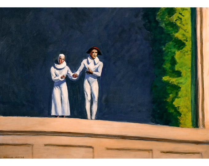 Edward Hopper, Two Comedians, 1965 | Art Print | Canvas Print | Fine Art Poster | Art Reproduction | Archival Giclee | Gift Wrapped