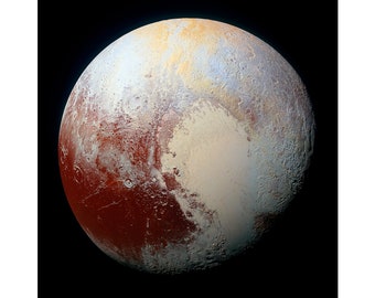 Pluto Planet, NASA Space Art | Art Print | Canvas Print | Fine Art Poster | Art Reproduction | Archival Giclee | Gift Wrapped