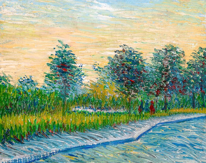 Van Gogh, Square Saint-Pierre at Sunset, 1887 | Art Print | Canvas Print | Fine Art Poster | Art Reproduction | Archival Giclee | Gift Wrap