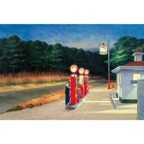 Edward Hopper, Gas, 1940 | Art Print | Canvas Print | Fine Art Poster | Art Reproduction | Archival Giclee | Gift Wrapped