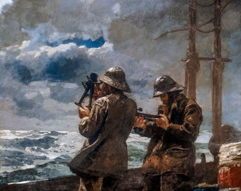 Winslow Homer, Eight Bells, 1886 | Art Print | Canvas Print | Fine Art Poster | Art Reproduction | Archival Giclee | Gift Wrapped