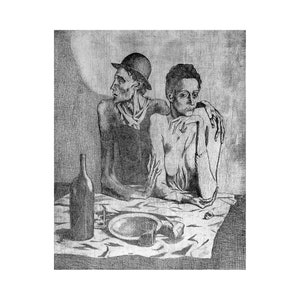 Pablo Picasso, The Frugal Repast,1904 | Art Print | Canvas Print | Fine Art Poster | Art Reproduction | Archival Giclee | Gift Wrapped