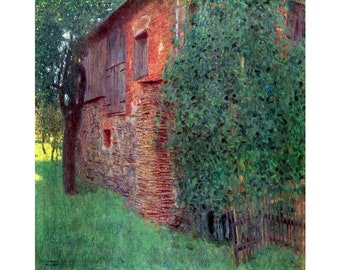 Gustav Klimt, Farmhouse in Kammer on Lake Attersee (Mill), 1901 | Art Print | Canvas Print | Fine Art Poster | Art Reproduction | Giclee