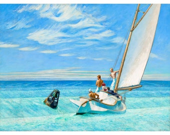 Edward Hopper, Ground Swell, 1939 | Art Print | Canvas Print | Fine Art Poster | Art Reproduction | Archival Giclee | Gift Wrapped